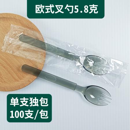 一次性单支独包欧式叉勺5.8克 100支