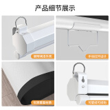 投影幕布白塑 150英寸4:3手拉自锁幕