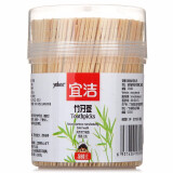 宜洁牙签筒装竹制牙签580枚一次性竹牙签