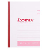 齐心（Comix）6本/A5/80张无线装订软抄本笔记本子/办公记事本学生本子开学文具 C4506 