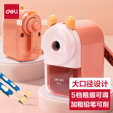 得力大口径手摇削笔机0642S 红色