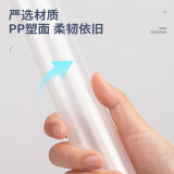 得力（deli）A4背宽6m抽杆夹拉杆资料夹 【6mm 约夹30张】白色水滴杆（10个/包）