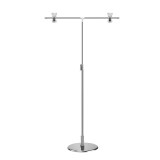 乌兰察布专用 报夹子不锈钢立式pop促销广告架 塑料底座