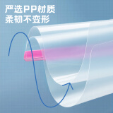 得力(deli) A4透明拉杆夹 抽杆夹 5色混装10个/包