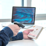 得力（deli）一维码扫描枪条码扫码枪扫描器超市/收银扫描枪 14882Z一维码 黑色【有线/红光】