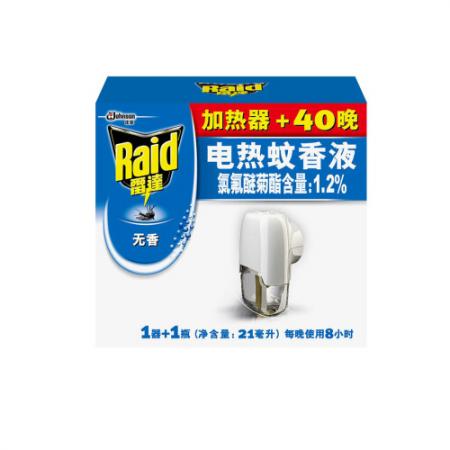 雷达(Raid)379560 电热蚊香液无线器+40晚无香超值装