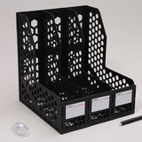 晨光（M&G）ADM95081 蜂窝形三联文件框 黑色