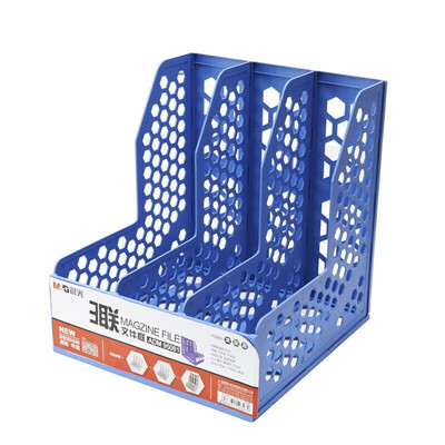 晨光（M&G）文具加厚多层四联文件架办公文件资料收纳立式文件栏 ADM95081【三联】蓝色