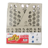 晨光（M&G） 文具灰色四联办公文件框加厚文件筐文件架资料整理收纳文件栏单个装 ADM94739（灰色）