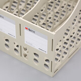 晨光（M&G） 文具灰色四联办公文件框加厚文件筐文件架资料整理收纳文件栏单个装 ADM94739（灰色）