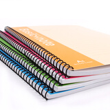 得力（deli）7682 螺旋装订本 A5/50页 1本装 颜色随机