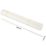 得力（deli）财务装订机专用透明装订铆管耗材系列100支/盒 3850铆管 Φ4.8*300mm 100根/盒