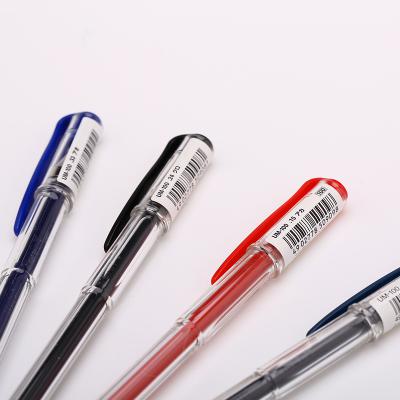 三菱(Uni) UM-100(黑)盖帽式中性水笔多色可选0.5mm10支/小盒